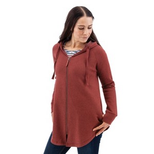 Old Ranch Brands Women's River Oversized Fleece Zip Hoodie - 1 of 4