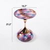 FONTOI Mermaid Tail End Table, Metal Pedestal Table, Accent Table for Living Room Bedroom Office, Purple, 15.7"*21.2"*15.7" - 3 of 4