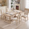 NicBex French Country Dining Chairs Set of 2 with Upholstered/Nature Rattan Backrest,Rustic Weathered Kitchen Chairs,Living Room Chairs - 3 of 4