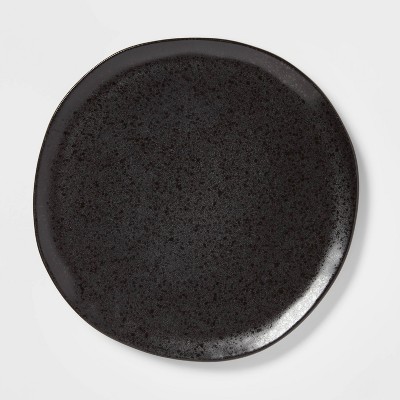 8" Earthenware Houlton Salad Plate Black - Threshold™: Traditional Round Microwave & Dishwasher Safe