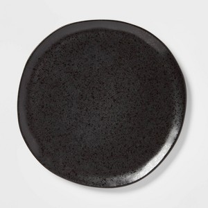 8" Earthenware Houlton Salad Plate Black - Threshold™: Traditional Round Microwave & Dishwasher Safe - 1 of 3
