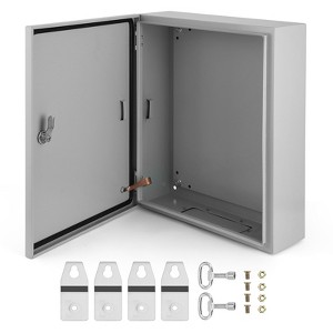 Garvee NEMA IP66 Weatherproof Electrical Box, 6"D x 16"W x 20"H, NEMA 4X Enclosure with Lock & Mounting Plate, Steel Junction Box for Indoor/Outdoor - 1 of 4