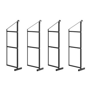 Shipping Container Shelving Bracket,3 Tier Black Power Coated Steel Brackets,22x60",1100LBS Hanging Type Cargo Containers Storage Rack - 1 of 4