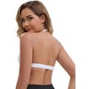 INSPIRE CHIC Women's Halter Neck Plunge Wirefree Backless Cozy Breathable Workout Fitness Sports Bras - 2 of 4