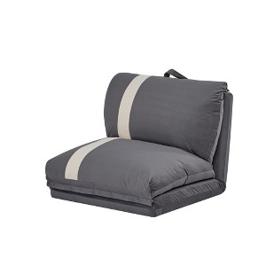 ChicFurnit Sofa Modern Floor Sofa Bed 6 Position Adjustable for Small Spaces, Gray, 28.37"*32.31"*22.85" - 1 of 4