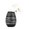 Sagebrook Home 8" Ceramic Vase - Contemporary Black and White Geometric Design Vase For Decorative Table Accent - Stylish Home or Office Decor - 2 of 4