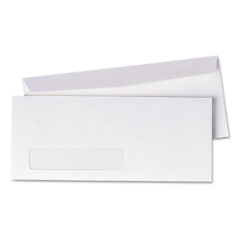 Universal One Self-Seal Business Envelope Window Security Tint #10 White 500/box 