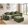 L-shaped corduroy modular sofa with free combination and boneless - 2 of 4
