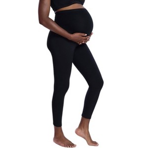 Women's Essential Stretch Secret Fit Over the Belly Maternity Leggings | Motherhood Maternity - 1 of 4