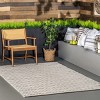 Nuloom Indoor and Outdoor Striped Yasmin Patio Area Rug, 5' x 8', Ivory - 2 of 4