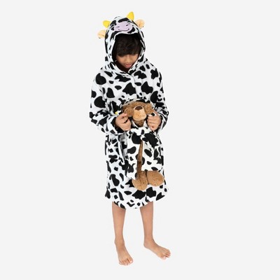 Leveret Girl and Doll Matching Hooded Fleece Robes - Classic Prints