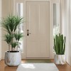 LuxenHome Set of 2 Concrete Round Planters Outdoor Indoor Plant Pots Rustic Wood Grain Texture Tapered Planter Garden Pots Set 15.5" & 11" White - 4 of 4
