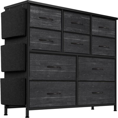 Dresser for Bedroom with 10 Drawers, Dressers & Chest of Drawers, Fabric Storage Drawer with Side Pockets