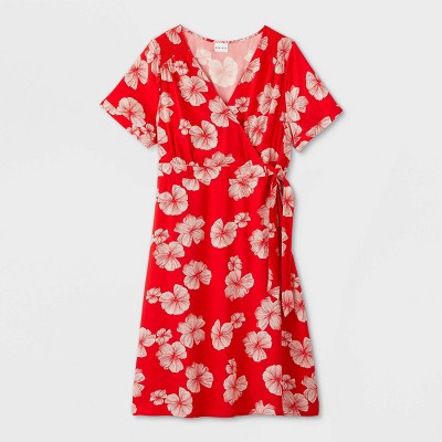 target red wrap dress