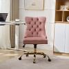 NicBex Adjustable Office Chair with Wheels and Lumbar Support,Armlees Velvet Upholstered Desk Chair for Adult, Student - 2 of 4