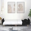 vidaXL 2-Seater Sofa Bed with Two Pillows Black Fabric - 3 of 4
