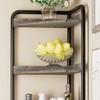 70.9" Tall Corner Shelf Cabinet – 5-Tier Farmhouse Industrial Bookcase with Storage for Living Room - 4 of 4