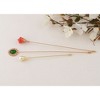 Anna-Kaci Vintage 3Pcs Long Stick Hat Pins Crystal Flower Butterfly and Pearl Details for Classic Hat Lapel and Scarf Accessorizing - 3pcs Gorgeous - 2 of 4