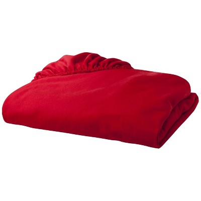 red fitted crib sheet