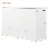 Full/Queen Size Murphy Bed with Drawer, Sockets & USB Ports, Wall Bed Foldable Cabinet Bed - ModernLuxe - 4 of 4