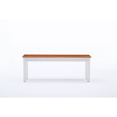 Bloomington 48" Cream and Honey Oak Shaker Bench