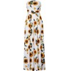Women Strapless Maxi Boho Vintage Summer Beach Floral Print Hawaiian Party Long Dress - 4 of 4