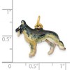 Black Bow Jewelry 14k Yellow Gold 3D Enameled German Shepherd Pendant or Charm - 4 of 4