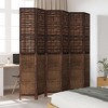 vidaXL Room Divider 6 Panels Dark Brown Solid Wood Paulownia - 3 of 4
