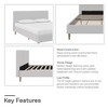 DHP Andrea Tufted Upholstered Platform Bed - 3 of 4