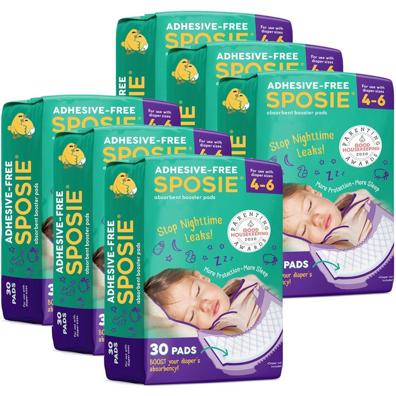 Sposie Booster Pads for Overnight Diaper Leak Protection - 180ct, 1 of 8