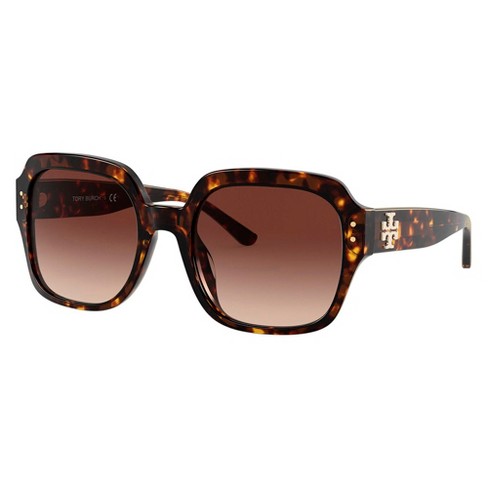 Tory Burch TY 7143U 172813 Womens Square Sunglasses Dark Tortoise 56mm