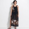 Lands' End Women's Rayon Poly Rib Scoop Neck Swim Cover-up Maxi Dress - 2 of 4