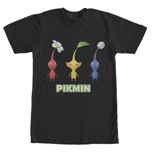 Men's Nintendo Three Pikmins in a Row T-Shirt - 1 of 4