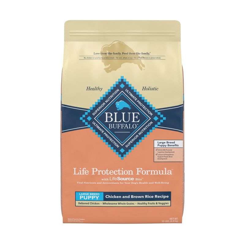 Blue Buffalo Life Protection Formula Natural Puppy Large Breed Dry Dog Food with Chicken and Brown Rice, 1 of 12