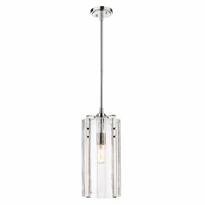 Alverton 1-Light Pendant - Industrial Style, Dimmable, Damp Rated, 100W, 8"x18" - 1 of 4