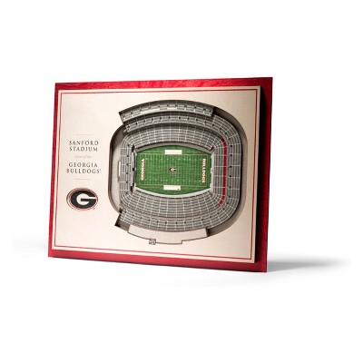 NCAA Georgia Bulldogs 5-Layer StadiumViews 3D Wall Art