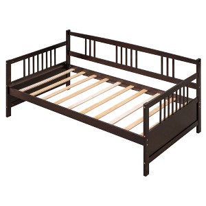 NicBex Twin Size Daybed, Wooden Day Bed with 4 Support Legs, Sofa Bed Frame with Bottom storage - 1 of 4