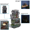 Sunnydaze Indoor Home Office Polyresin Towering Cave Waterfall Tabletop Water Fountain with LED Light - 14" - 2 of 4