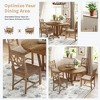 Whisen Rustic 5-Piece Extendable Dining Set and 4 Cross Back Dining Chairs - 3 of 4