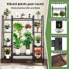 Simple Trending Plant Stand Indoor with Grow Lights, 4 Tier Large Hanging Plant Shelf, Metal Ladder Display Holder for Home Patio, Black - 2 of 4