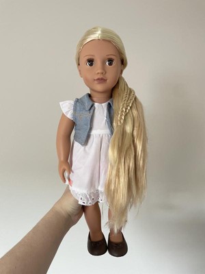 Our Generation Phoebe With Hair Clips & Styling Book 18 Hair Grow Doll :  Target