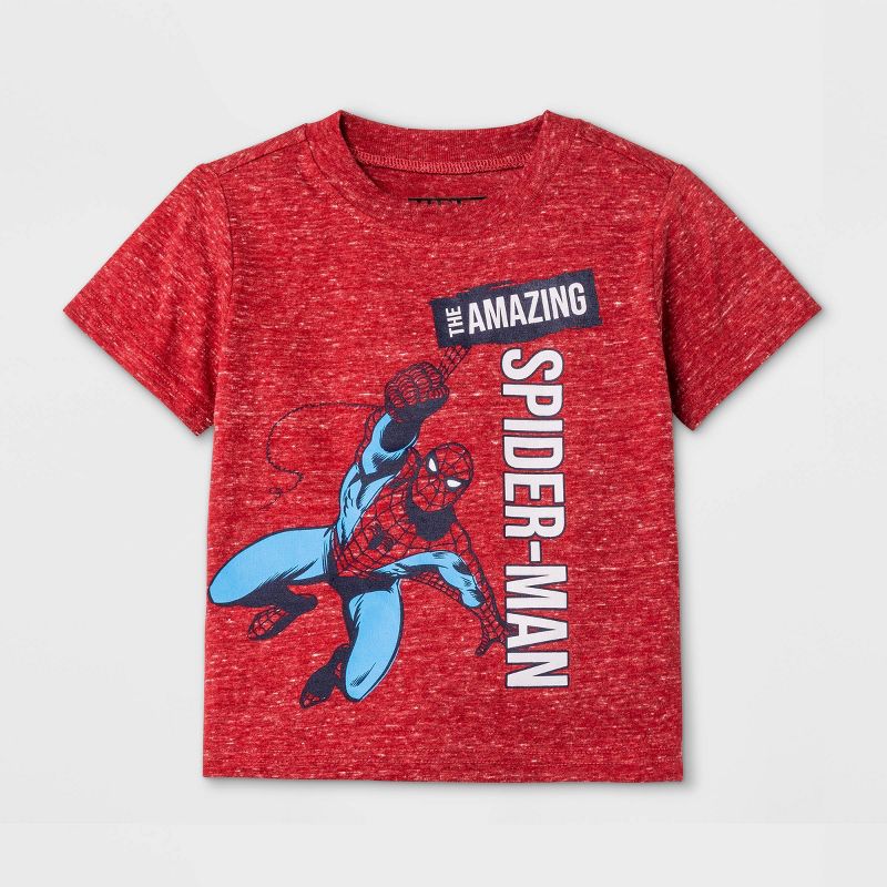 Toddler Boys' 3pc Spider-Man Short Sleeve Top and Bottom Set - Red/White/Navy, 4 of 6