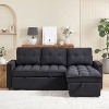 NicBex Couches for Living Room Pull-out L-Shaped Sectional Sofa Bed Comfy Reclining Sofa with charging ports and Storage - 2 of 4