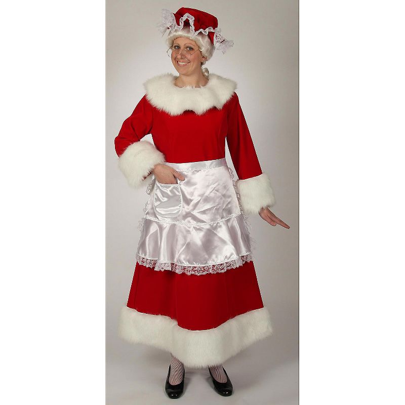 Halco Women's Mrs. Claus Regal Velvet Dress Costume, 1 of 2