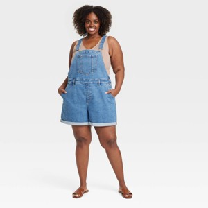 Women's Mini Shortalls - Ava & Viv™ - 1 of 3