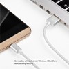 SilverStone Technology  2 in 1 Micro-USB combo USB-A to Micro-B cable 1 meter(3.3ft) OTG function with Nylon Braided and aluminum shell Silver - 4 of 4