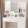 Vanity Desk with Mirror and Lights, Makeup Vanity with Drawers & Shelves, 3 Lighting Modes, Vanity for Bedroom & Dressing Room - 4 of 4