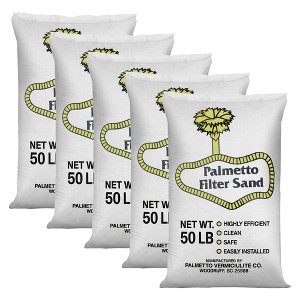 Palmetto 5 Pack Filter Sand Residential & Commercial Pool Sand Filters, 50 Pound - 1 of 4