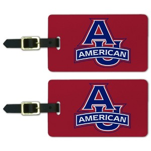 American University Primary Logo Luggage ID Tags Suitcase CarryOn Cards  Set of 2 - 1 of 4