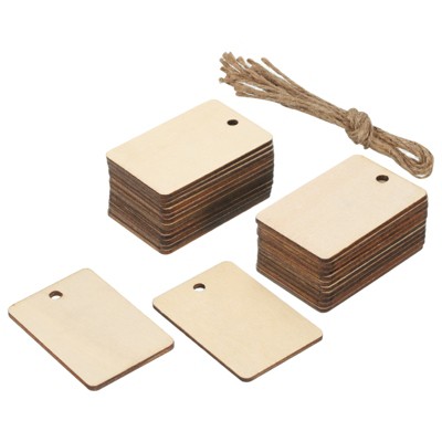 Unique Bargains Blank Hanging Ornaments DIY Craft Unfinished Craft Wood Slices 2x1.3 Inch